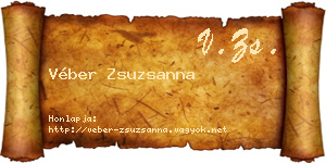 Véber Zsuzsanna névjegykártya